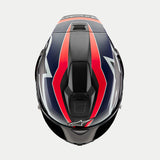 ALPINESTARS Supertech R10 Helmet - Team - Matte Black/Carbon Red Fluo/Blue - Small 8200224-1383-S