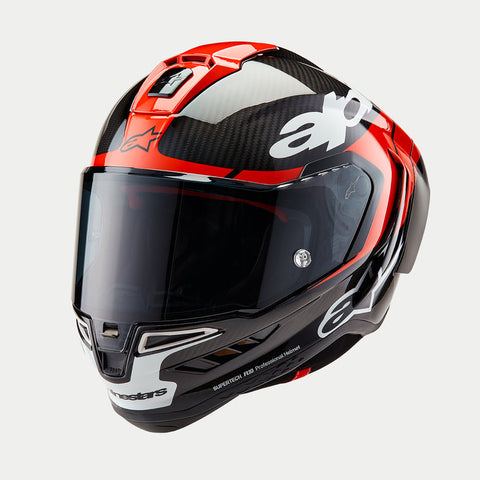 ALPINESTARS Supertech R10 Helmet - Element - Carbon/Red/White - Small 8200324-1363-S