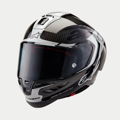 ALPINESTARS Supertech R10 Helmet - Element - Carbon/Silver/Black - 2XL 8200324-1368-XXL