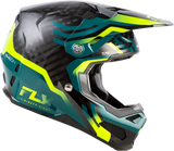 Fly Racing Formula S Carbon Byte Helmet Black Carbon/Teal/Lime Small 73-4453S