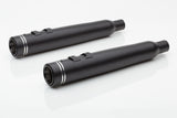 Cobra 6291RB 4.5-Inch Groove Tip Slip-On Muffler, Black, Harley-Davidson FLH/FLT 2017-2025