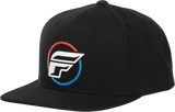 Fly Racing Fly Half Wing Hat Black - Adjustable Snapback with Curved Bill