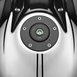 Rizoma TF011B Locking Gas Cap, Black and Green for Kawasaki Motorcycles