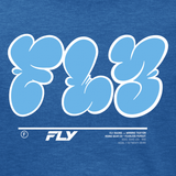 FLY RACING Youth Graffiti Tee Blue YL 354-0414YL