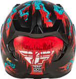 Fly Racing Revolt Space Creep Helmet Light Blue/Black/Red XS – DOT & ECE Approved Motorcycle Helmet