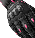 Womens S1 Glove Black/Pink Leather Sm
