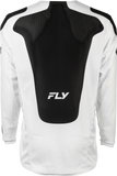 Fly Racing Kinetic Mesh Sym Jersey White/Black Large - Breathable Motocross Jersey