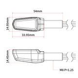 ZETA 1.78 in 701 LED Turn Signals with Taillight, ZR46-0109