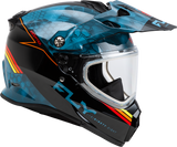 Fly Racing Trekker CW Conceal Helmet, Dual Shield, Slate/Black/Red, Small – Part Number 73-31359S