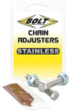 BOLT 2006-CH Motorcycle Chain Adjuster Bolt Set, M8 x 50 mm, Stainless Steel