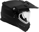 Fly Racing Trekker CW Solid Helmet with Dual Shields, Matte Black, XS