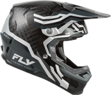 Fly Racing Formula S Carbon Byte Helmet Black Carbon/Grey/Silver XS, Part 73-4450XS