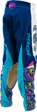 Fly Racing Kinetic Mutant Mesh Youth Motocross Pants White/Blue/Multi, Size 26, Part 380-34426