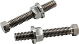 WORKS 8x52mm Ti Axle Adjuster Bolts with 10mm/8mm and 12mm Nuts, Model 70-630