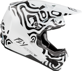 Fly Racing Youth Formula S Carbon Abyss Helmet White/Black, YL, Part Number 73-4469YL