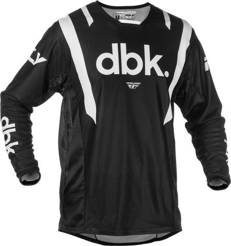 Fly Racing Kinetic Mesh DBK Jersey Black/White 2X - Lightweight Performance Riding Jersey