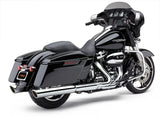Cobra 6108 909 Twins 4-Inch Chrome Slip-On Mufflers for Harley-Davidson FLH and FLT Models