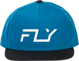 Fly Racing Fly Flow Hat Blue - Adjustable Snapback Cap with Curved Bill