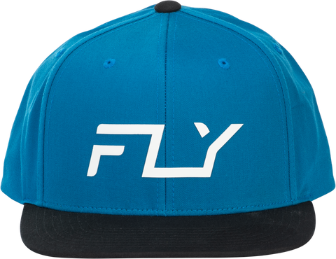 Fly Racing Fly Flow Hat Blue - Adjustable Snapback Cap with Curved Bill