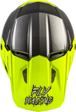 FLY Racing Youth Kinetic Surge Helmet Grey/Hi Vis Yellow - Lightweight Off-Road Motorcycle Helmet