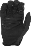 Fly Racing Windproof Gloves Black Size 8 – Lightweight, Breathable Motorcycle Gloves
