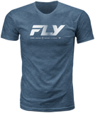 Fly Racing Worldwide Tee Blue 2X - Premium Cotton Crew Neck T-Shirt
