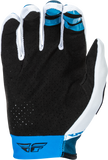 Fly Racing Lite Gloves Blue/White Medium - Lightweight Race Gloves with Touch Screen Compatibility