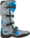 Fly Racing FR5 Boots Grey/Blue Size 9 – Durable Motocross Gear with Enhanced Comfort and Support