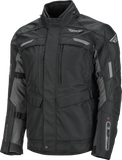 Fly Racing Off Grid Jacket Black Large with Weatherproof and Safety Features