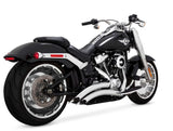 Vance & Hines 2-2 Big Radius Chrome PCX Full System Exhaust, Model HD Fatboy/Brkout 18-22, Part Number 26375