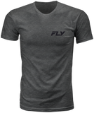 Fly Racing Freeride Tee Grey Medium - Comfortable 100% Combed Ring-Spun Cotton T-Shirt