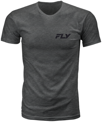 Fly Racing Freeride Tee Grey Medium - Comfortable 100% Combed Ring-Spun Cotton T-Shirt