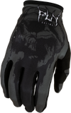 FLY RACING Youth Lite Dark Series Gloves Grey/Black YL 380-715YL