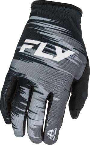 Fly Racing Women's Lite Gloves Black/Grey/White Medium - Lightweight Minimalist Race Gloves with Touch Screen Compatibility