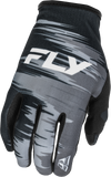 Fly Racing Women's Lite Gloves Black/Grey/White Large - Lightweight Race Gloves with Touch Screen Compatibility
