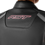 Womens S1 D3o Leather Jacket Blk/Flo Pink Xs