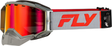Fly Racing Zone Elite Snow Goggle with Red Mirror and Amber Lens - Grey/Red