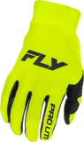 Fly Racing Pro Lite Gloves Hi Vis/Black Small – Lightweight Race Gloves with Touch Screen Compatibility