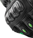 RST S1 Leather Motorcycle Gloves, Black and Fluorescent Green, Small – Part Number 103650F.GRN-08