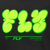 Fly Racing Youth Graffiti Tee Black YL - Comfortable Crew Neck T-Shirt for Kids