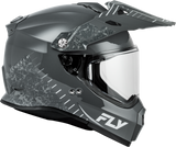 Fly Racing Trekker Granite Helmet Grey/Grey Large – Part Number 73-7042L