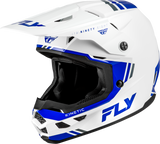 FLY Racing Kinetic Verdict Helmet White/Blue/Grey XL – Off-Road Motorcycle Helmet with Advanced Ventilation and Safety Features
