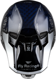 Fly Racing Formula S Carbon Legacy Youth Helmet Blue Carbon/Silver YL 73-4448YL