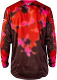 FLY RACING XL Kinetic Blur Jersey Red/Maroon 380-422X
