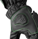 RST S1 Leather Motorcycle Gloves, Black and Fluorescent Green, Small – Part Number 103650F.GRN-08