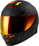 Fly Racing Sentinel Recon Motorcycle Helmet Matte Black/Fire Chrome XS, Part Number 73-8427XS