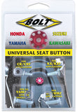 BOLT BMH-SB Red Anodized Billet Aluminum Seat Button for Japanese Off-Road Models