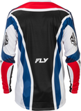 Fly Racing Lite Se Glory Jersey Red/White/Blue XL - Advanced Ventilation and Athletic Fit