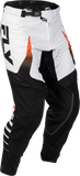 Fly Racing Evolution DST Bolt Pants White/Black/Orange, Size 32, Part 380-13232