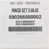 Vertex Pistons 66.500 mm YFZ350 Banshee Piston Ring 590266500002